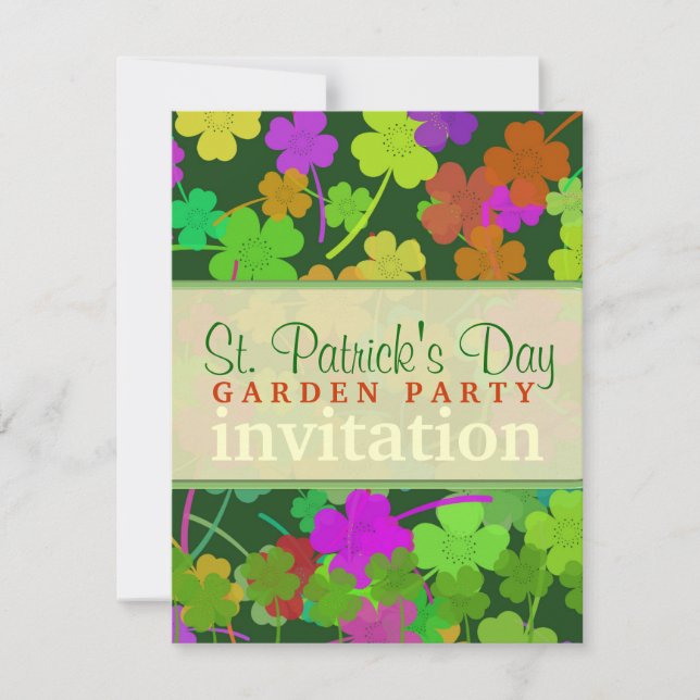 St. Patrick's Day Garden Party (v.2) Invitations (Devant)