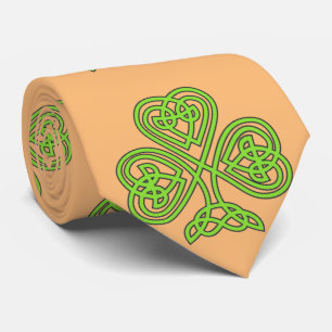 St. Patrick's Day Green Trinity Knot Cravate Shamr
