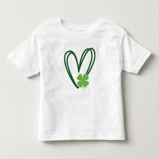 St. Patrick's Day Heart Design T-shirt (Devant)