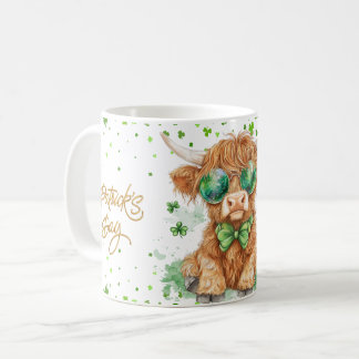 "St. Patrick's Day Highland Cow Mug 11oz