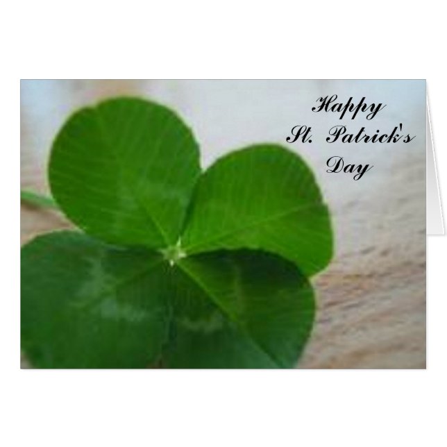 ST. PATRICK'S DAY IRISH LUCK card (Devant horizontal)