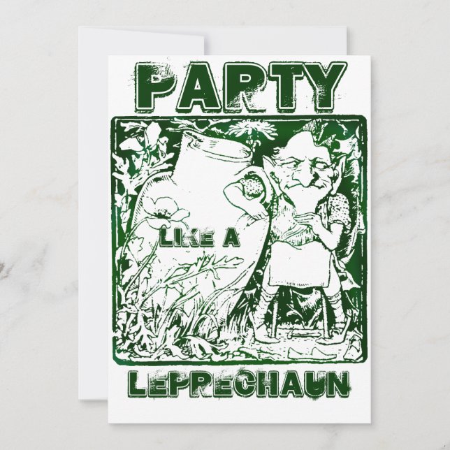 St. Patrick's Day Leprechaun Party Invitation (Devant)