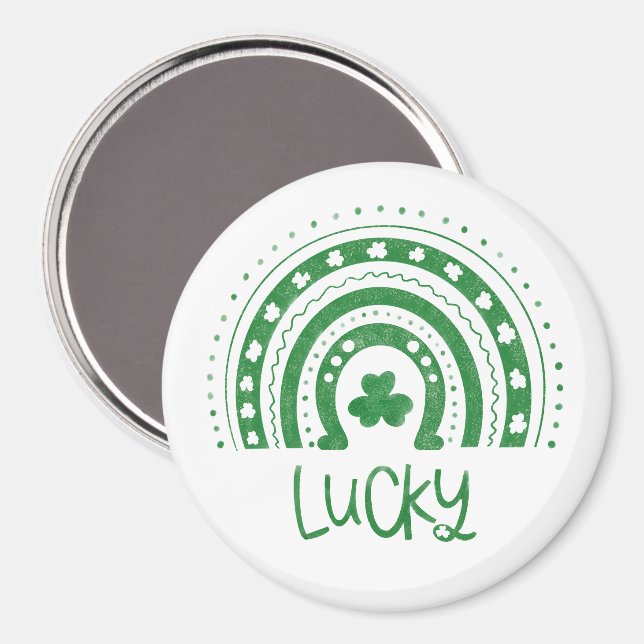St.Patricks Day Lucky Green Magnet (Recto/Verso)
