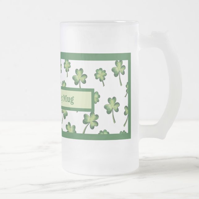 St. Patrick's Day Lucky Mug Frosted Beer Stein (Droit)