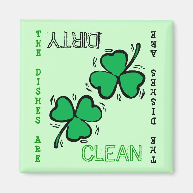 St. Patrick's Day Nettoyer Lave-vaisselle Magnet (Devant)