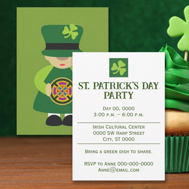 St Patrick's Day Party Leprechaun Invitation (Créateur téléchargé)