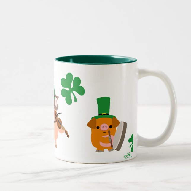 St Patrick's Day petits musiciens mug (Droit)