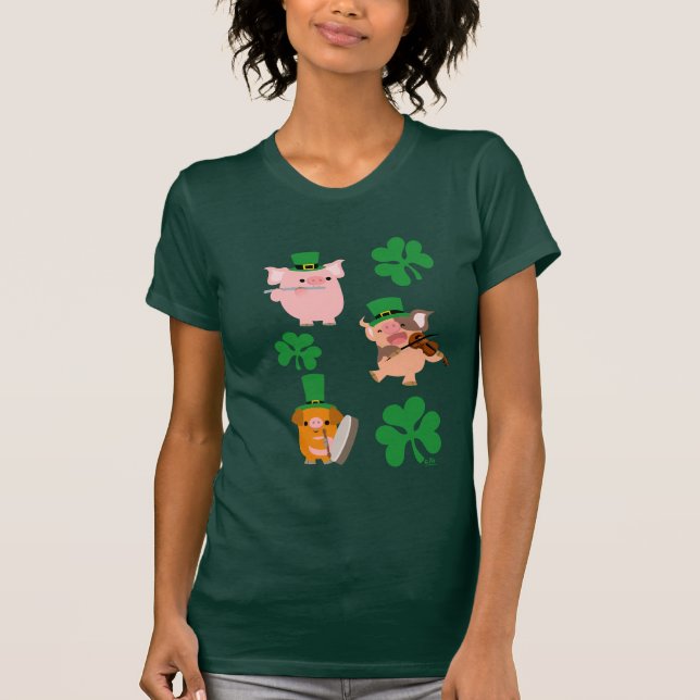 St Patrick's Day petits musiciens T-shirt femmes (Devant)