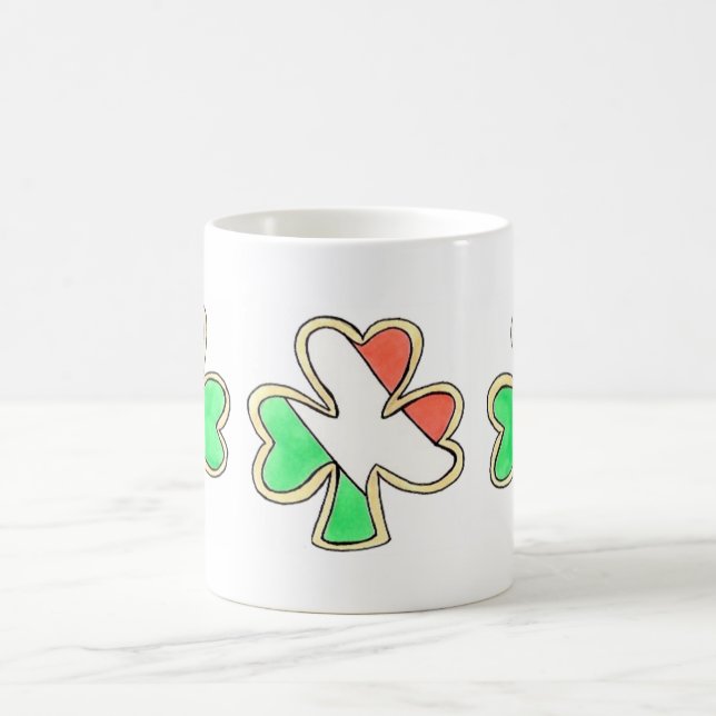 St. Patrick's Day Shamrock Cookie Irish Flag Mug (Centre)