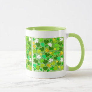 St. Patrick's Day Shamrocks et coeurs Mug