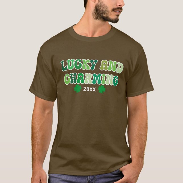 St Patrick's Day T-shirt charmant et chanceux (Devant)