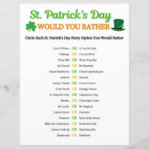 St. Patrick's Day Voudriez-vous jouer