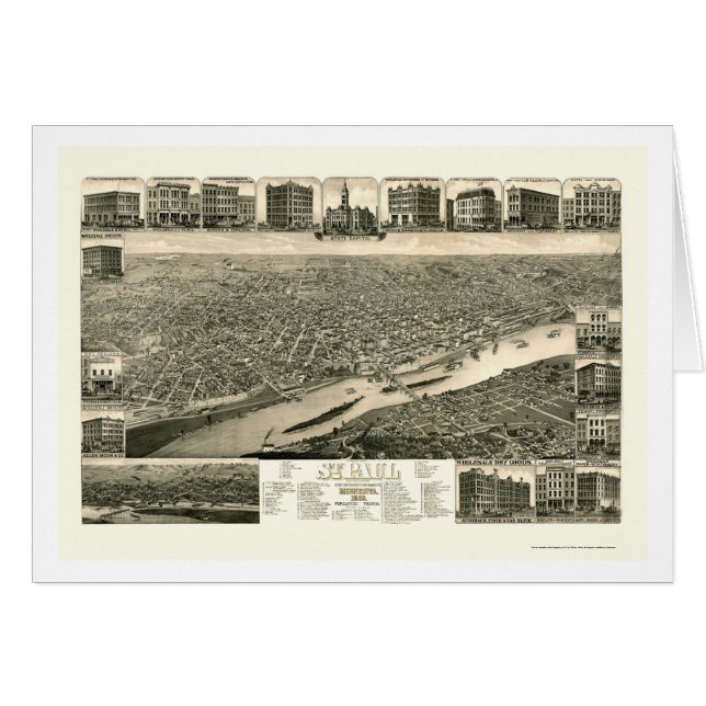 St Paul, carte panoramique de manganèse - 1883 (Devant horizontal)