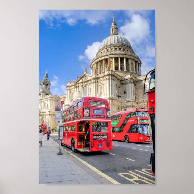 St Paul's Cathedral London UK Poster (Devant)