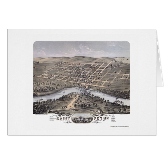 St Peter, carte panoramique de manganèse - 1870 (Devant horizontal)