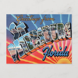 St Petersburg Floride grande lettre carte postale