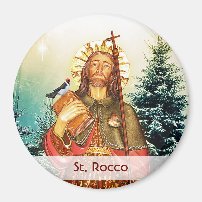 St. Rocco - San Rocco - Magnet rond St. Roch (Devant)