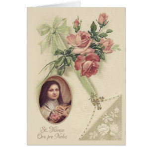 St Therese du cru de roses de Jésus d'enfant