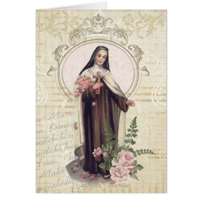St Therese du cru de roses de Lisieux religieux (Devant)