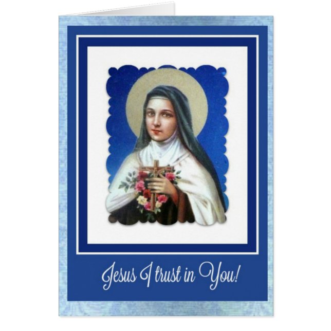 St Therese la Petite Fleur avec crucifix & rose (Devant)