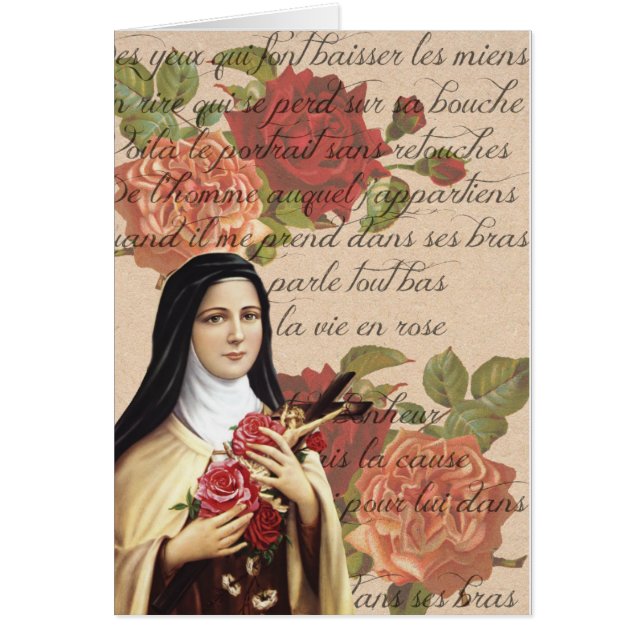 St Therese le Petit Fleur Roses Vintages (Devant)