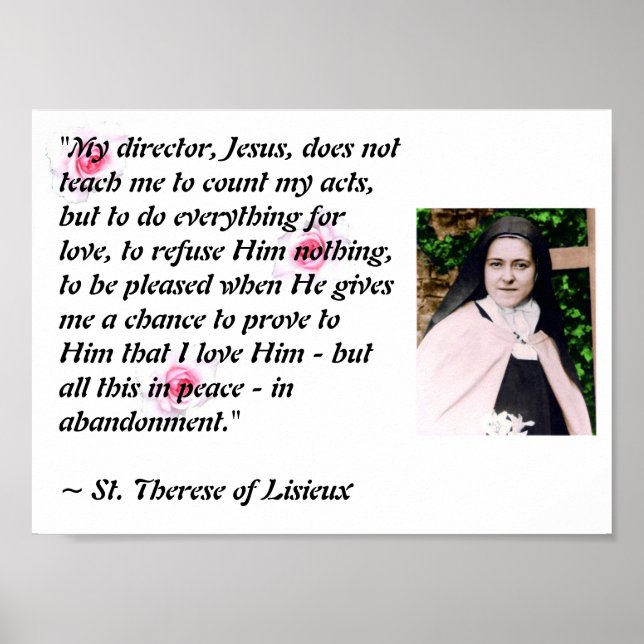 St. Therese "My director Jesus..." poster (Devant)