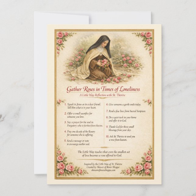 St. Therese Reflection Prayer Roses  (Devant)