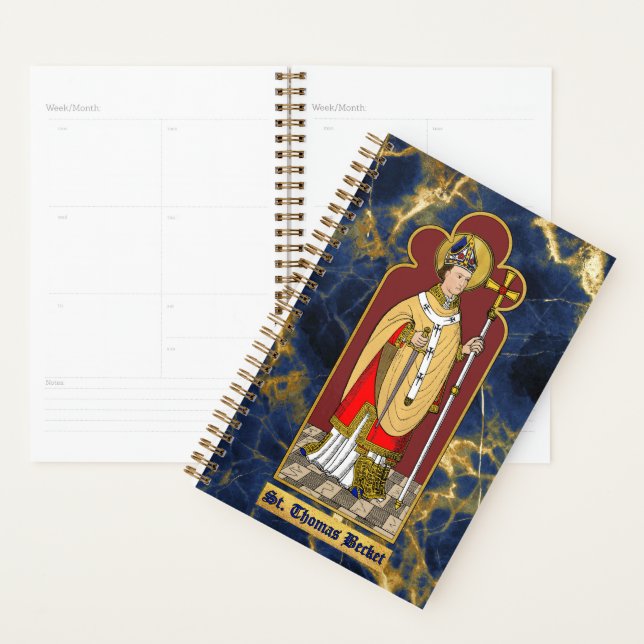 St. Thomas Becket avec épée (M 033; Colorisé) (Devant avec enveloppe)
