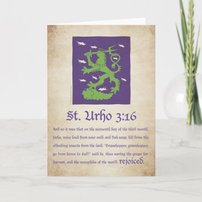 St. Urho 3:16 - Carte (Devant)