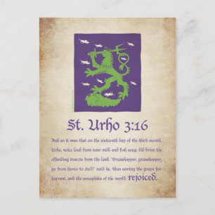 St. Urho 3:16 - Carte postale
