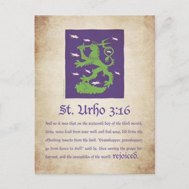 St. Urho 3:16 - Carte postale (Devant)