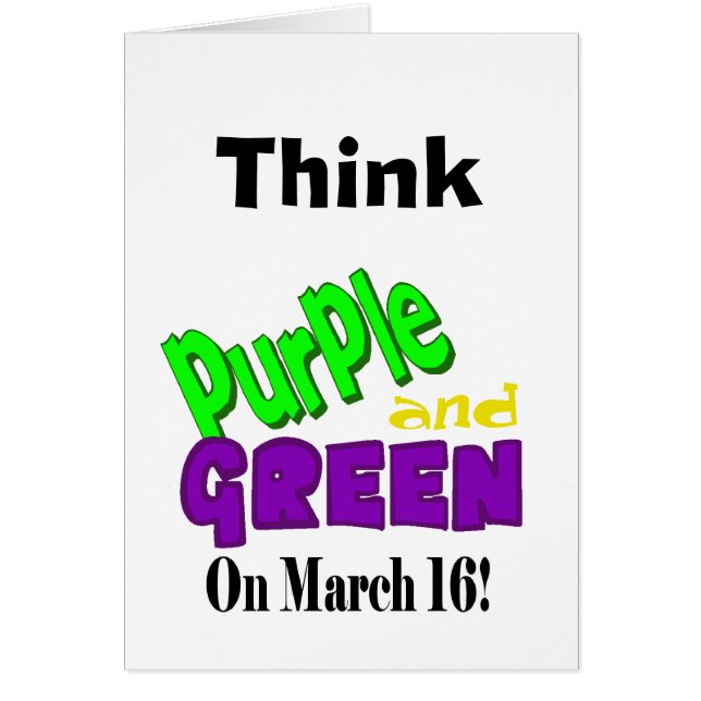 St. Urho's Day rime ou la raison amusante carte (Devant)