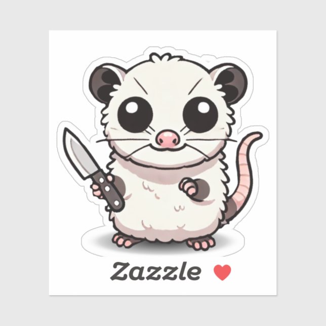 Stabilité : Le Sticker Kawaii Possum Vinyl (Feuille)