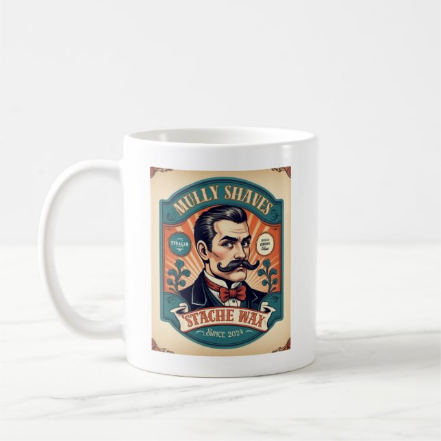 'Stache Cire café Mug (Gauche)