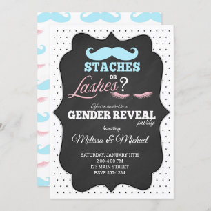 Staches ou coups de fouet Invitations de révélatio