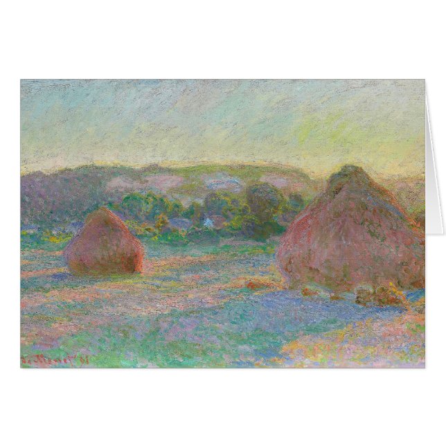 Stacks of Wheat Summer Claude Monet Artwork (Devant horizontal)