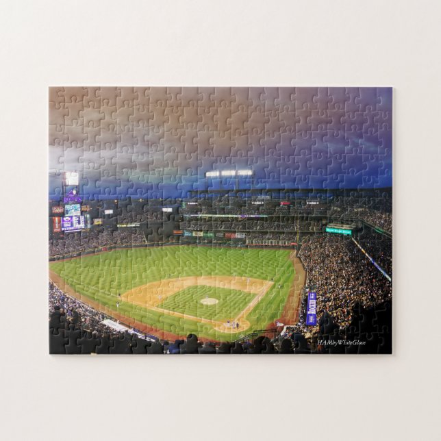 Stade de baseball -11x14 Puzzle avec boîte cadeau  (Horizontal)
