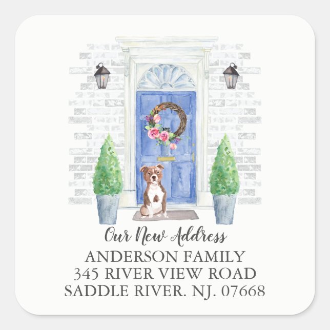 Staffordshire Bull Terrier Étiquette de adresse de (Devant)