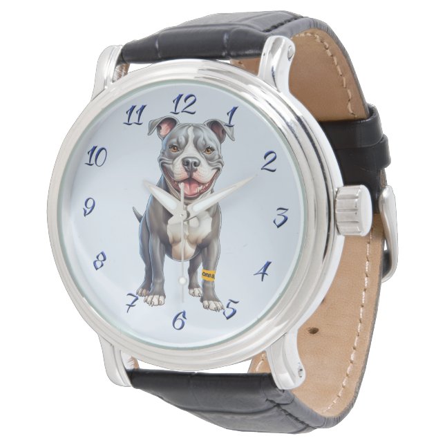 Staffordshire Bull Terrier Montre Hommes (Incliné)