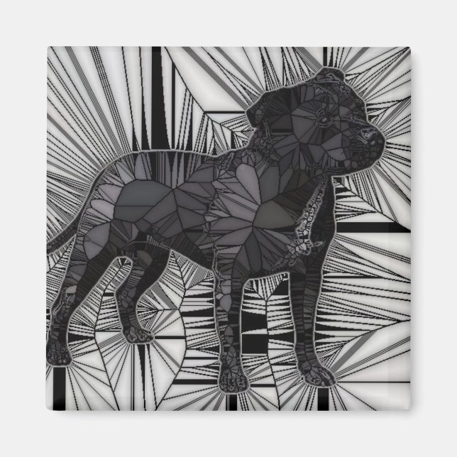 Staffordshire Bull Terrier Mosaic magnets (Devant)