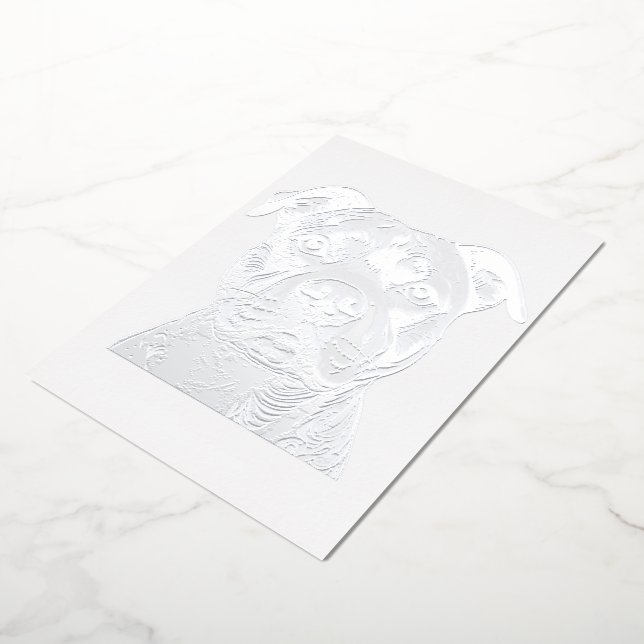 Staffordshire Bull Terrier (Staffy) Carte pour not (Rotation)