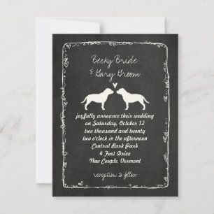 Staffordshire Bull Terriers Mariage Faire-part