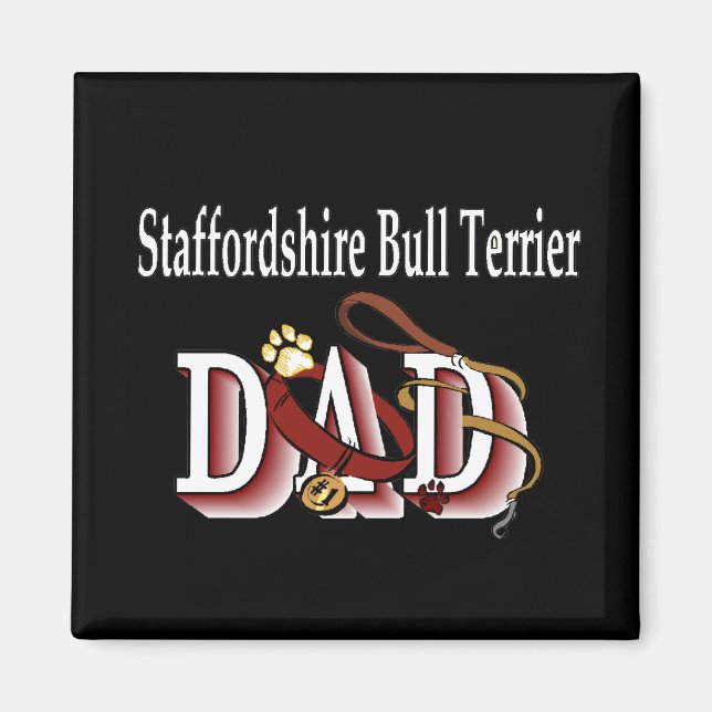 staffordshire taureau terrier papa Magnet (Devant)