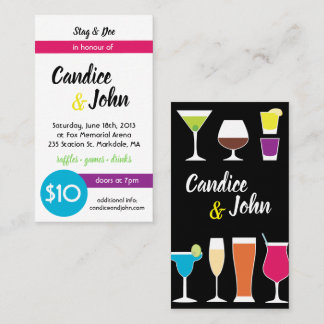 Stag and Doe Jack and Jill Tickets Bar Boissons