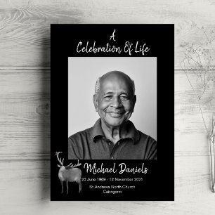 Stag avec Antlers Célébration de la vie Carte phot