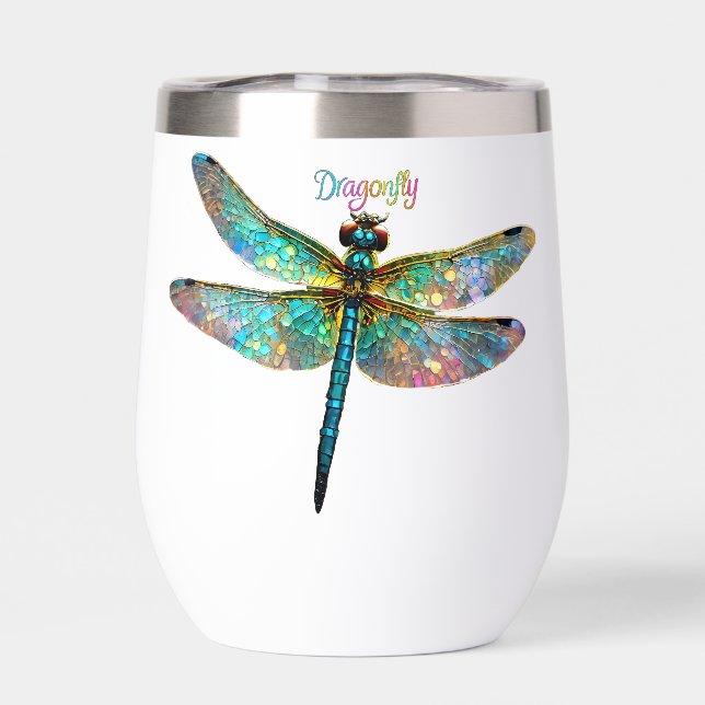 Stained Glass Colorful Dragonfly (Arrière)