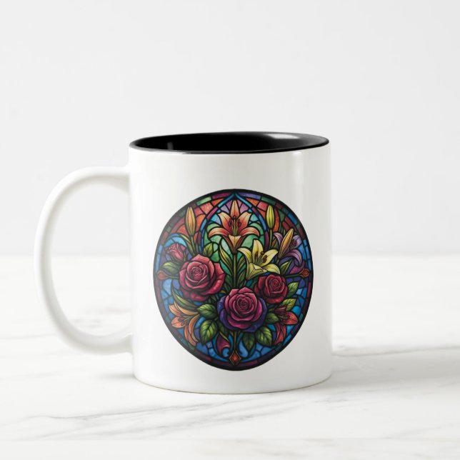 Stained Glass Floral Mug (Gauche)