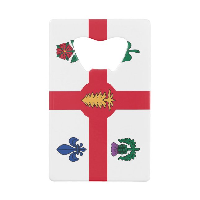 Stainless Steel Bottle Opener flag of Montreal (Devant)