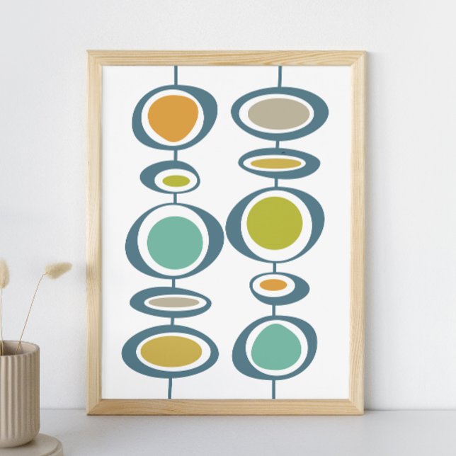 Stalk Circles Mid-Century Poster moderne style (Créateur téléchargé)