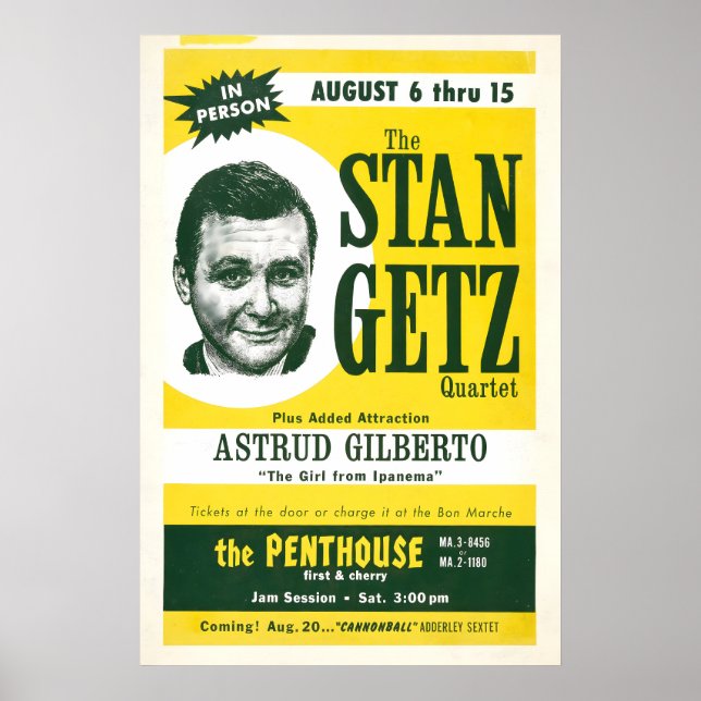 Stan Getz - Astrud Gilberto affiche jazz - Fille (Devant)